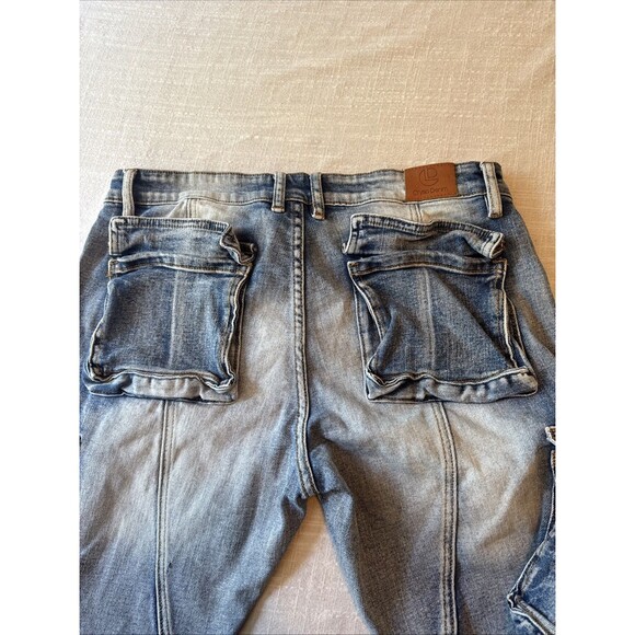 Crysp Denim Cargo Pocket Ankle Zip Skinny Y2K Look Men's Jeans Size‎ 34 - Picture 6 of 15